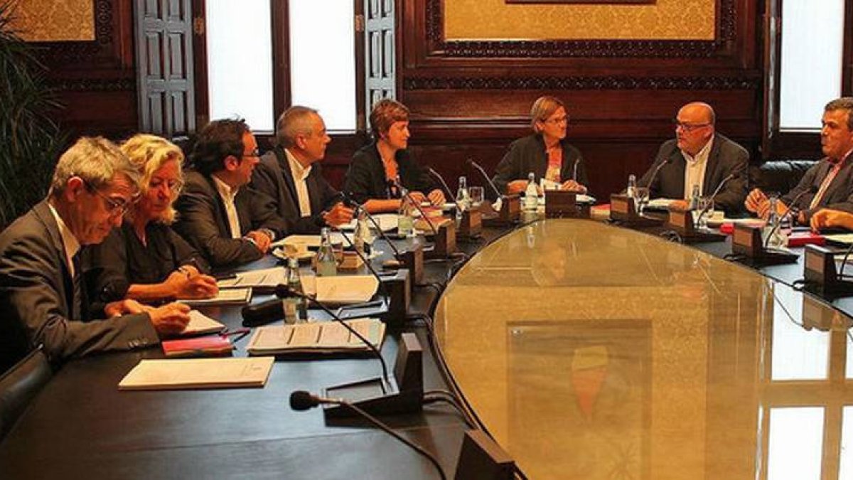 Reunión de la Mesa del Parlament, este martes.