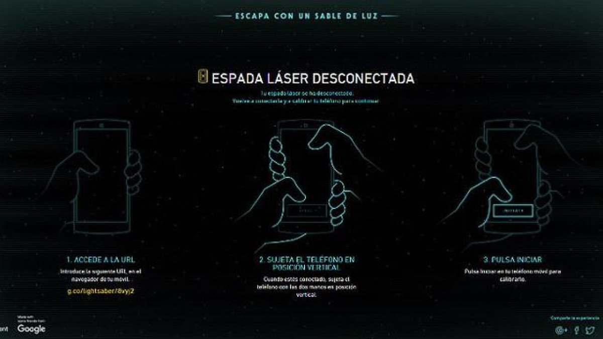 Lightsaber Escape, la aplicación gratuita de Google para jugar a ser un 'jedi'.