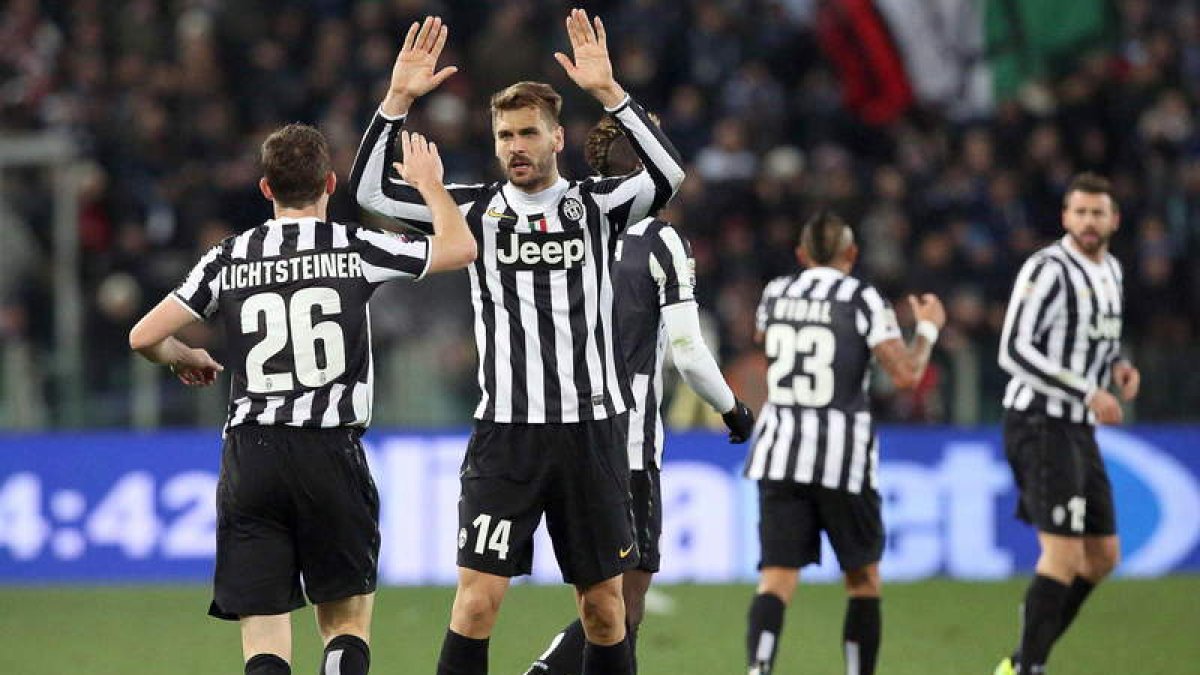 Llorente celebra el gol que logró de cabeza ante la Lazio el pasado fin de semana.