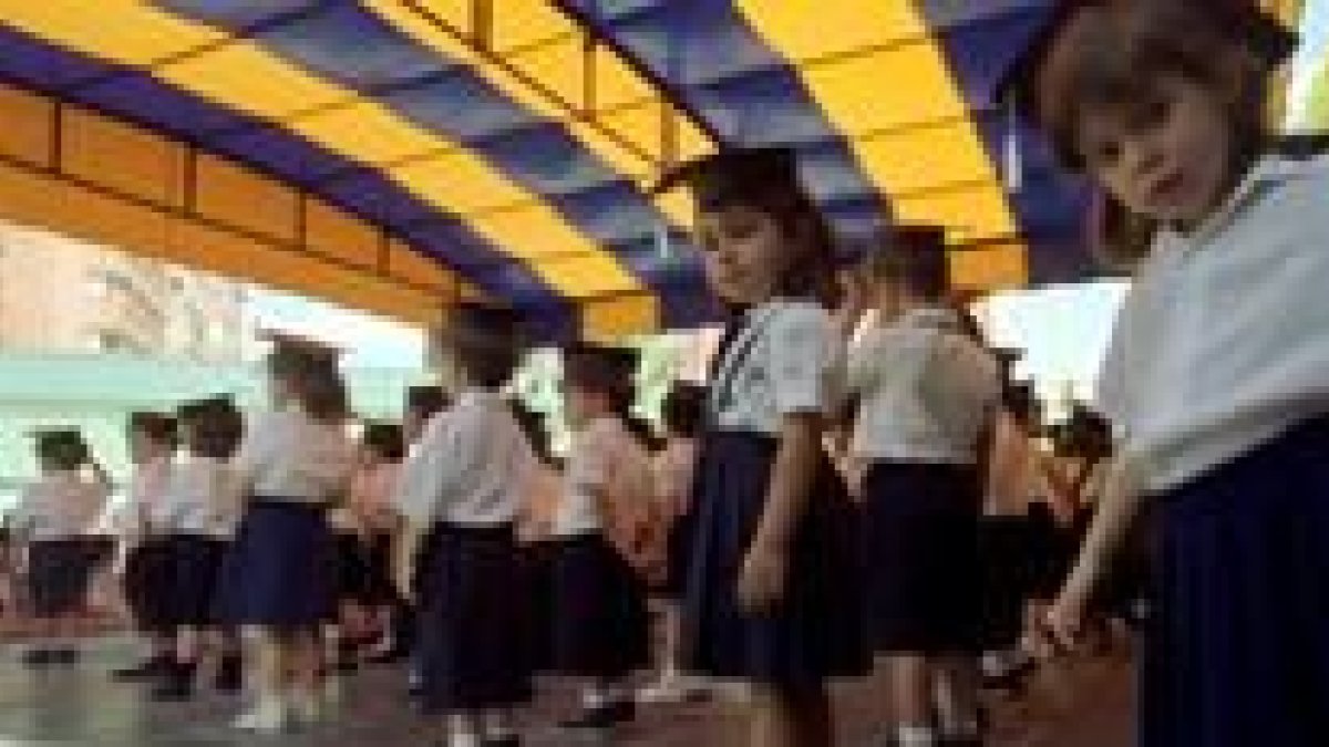 Un grupo de niños de la guardería pública Parque de los Reyes de titularidad del Ayuntamiento