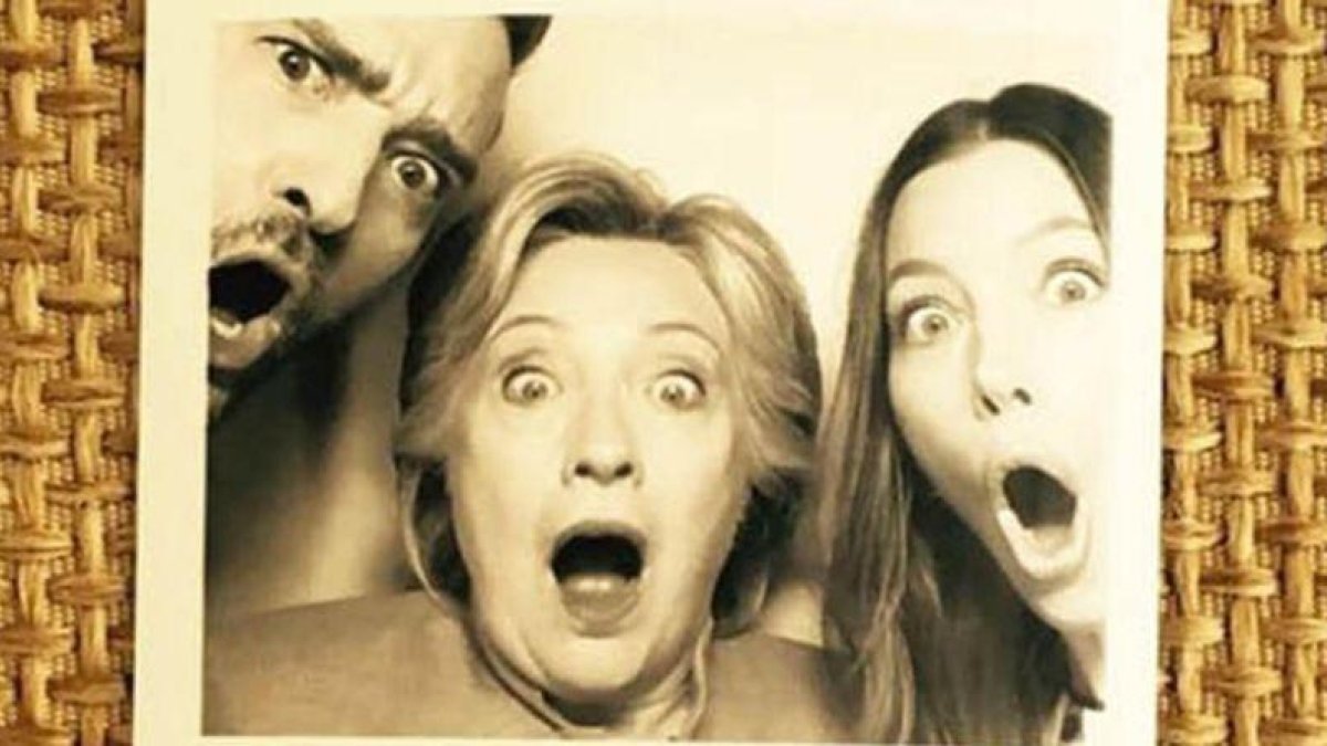 Justin Timberlake, Hillary Clinton y Jessica Biel.