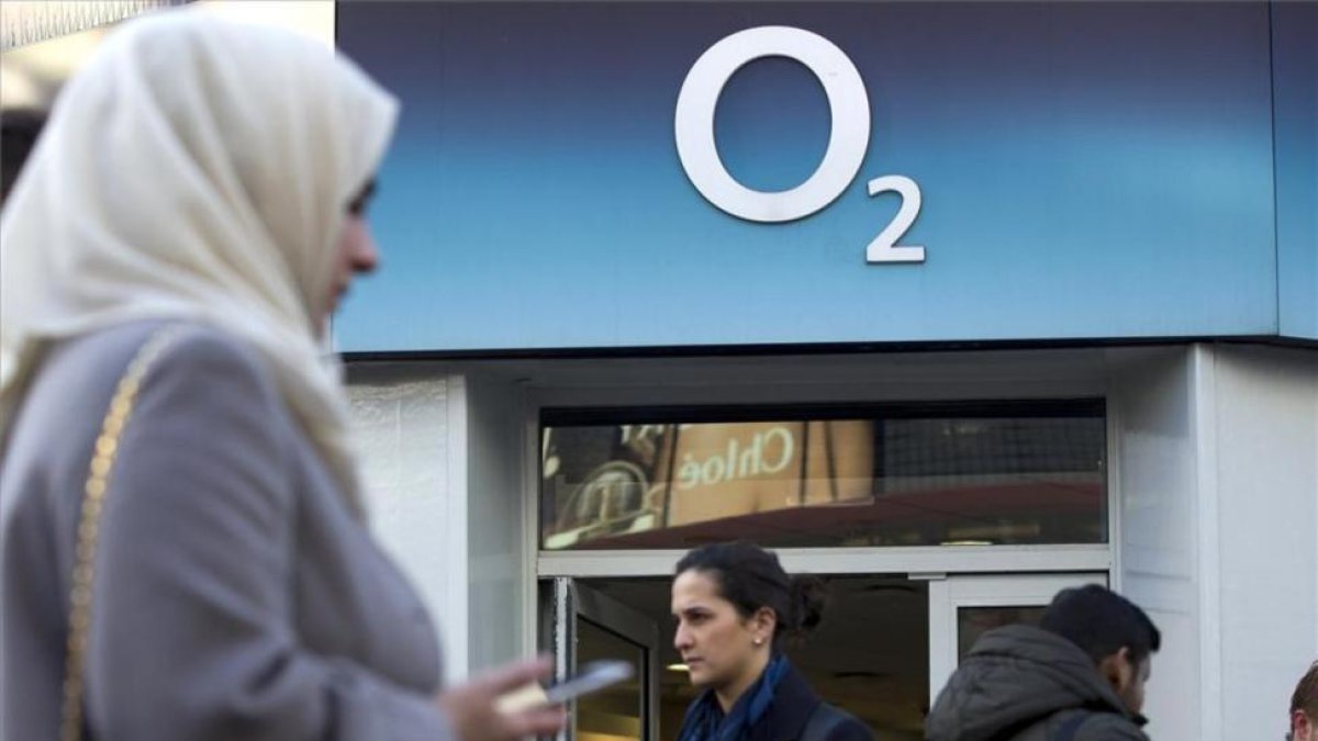 Una tienda de O2 en Londres.