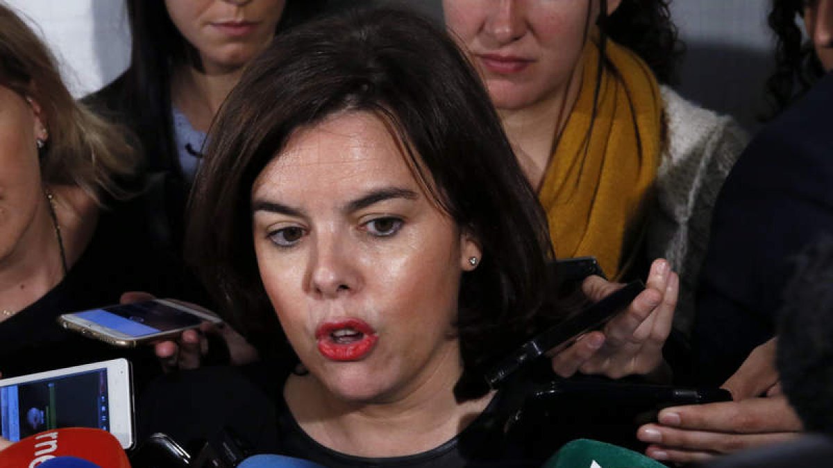 La vicepresidenta, Soraya Sáenz de Santamaría. FERNANDO ALVARADO