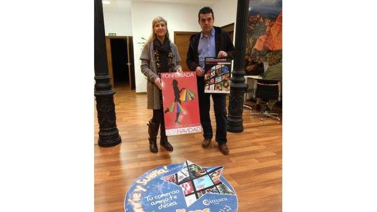 Teresa Magaz y Javier Morán, en la Cámara de Comercio.