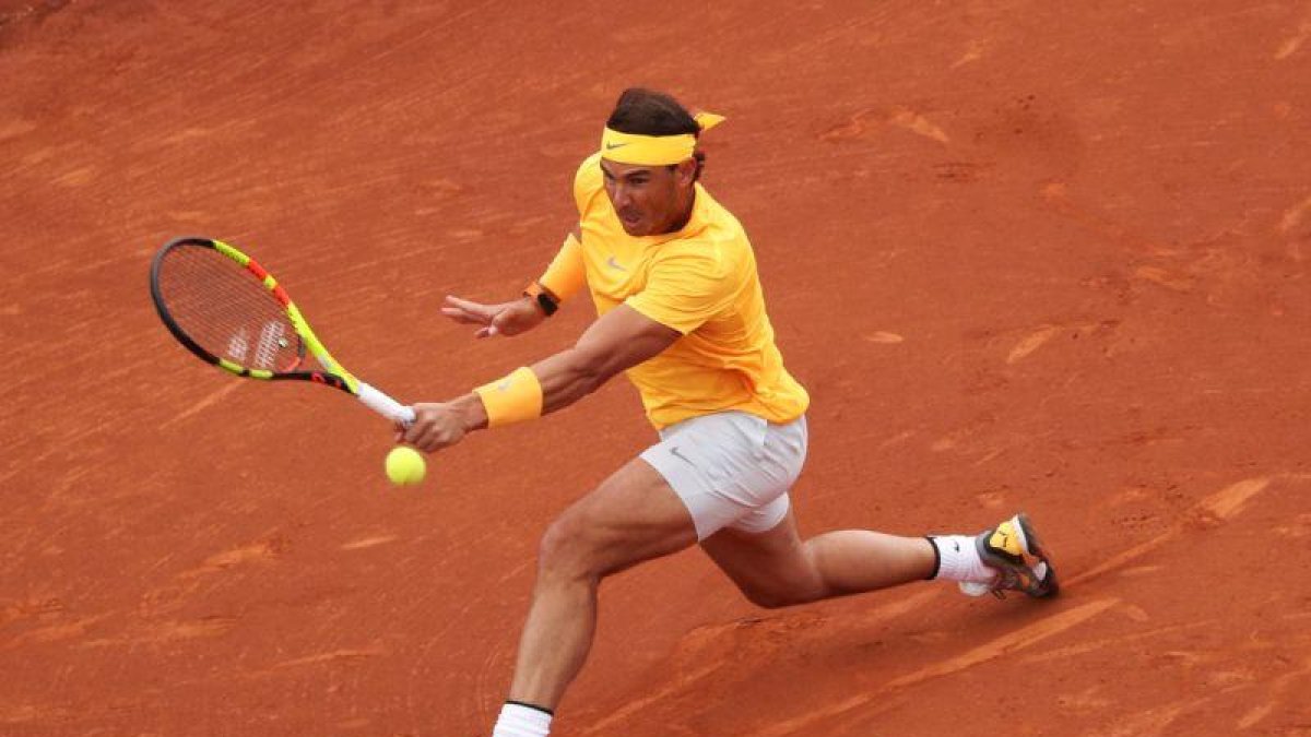 Rafael Nadal, camino de la victoria.