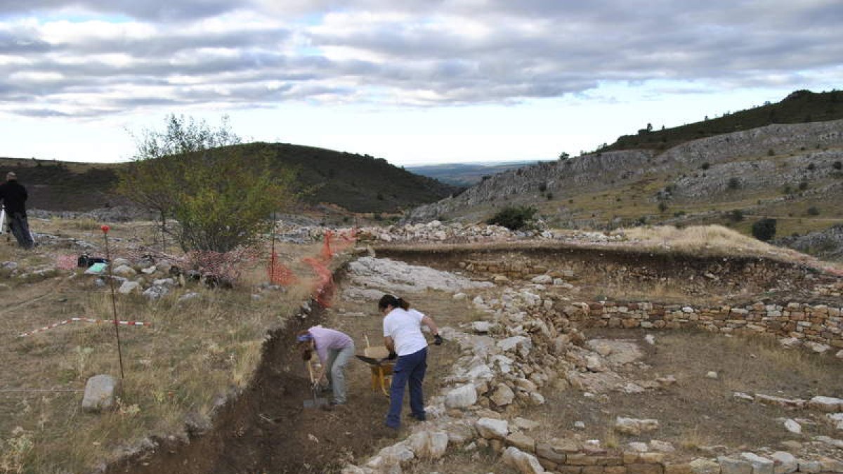 Así comenzaron a excavar la zona del castro donde se hallaron los huesos y las semillas. ARQUEOERCINA