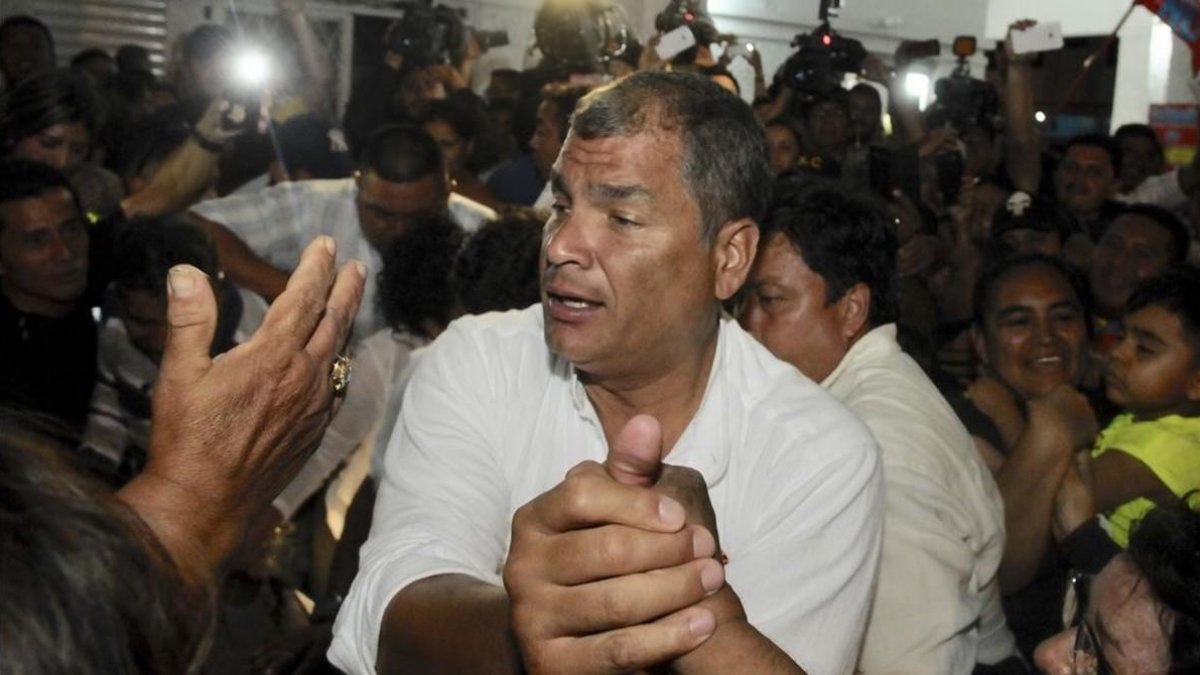 El expresidente ecuatoriano, Rafael Correa, el pasado febrero