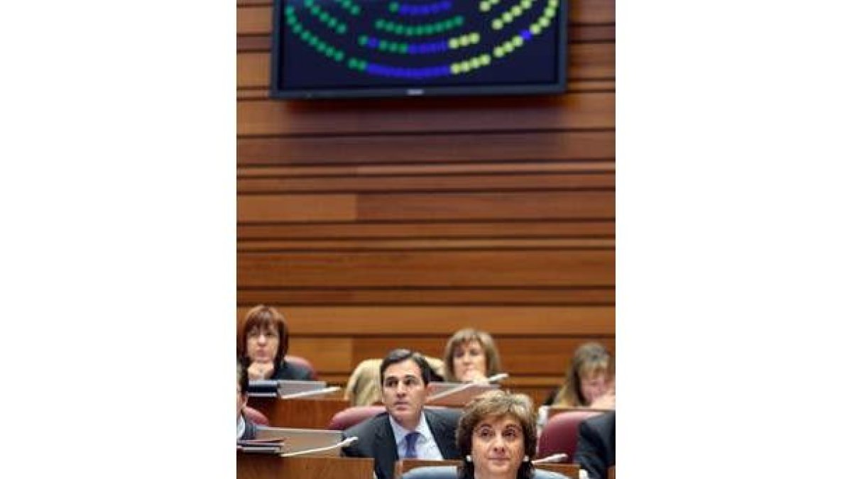 María Jesús Ruiz, durante el debate de la Ley de Montes