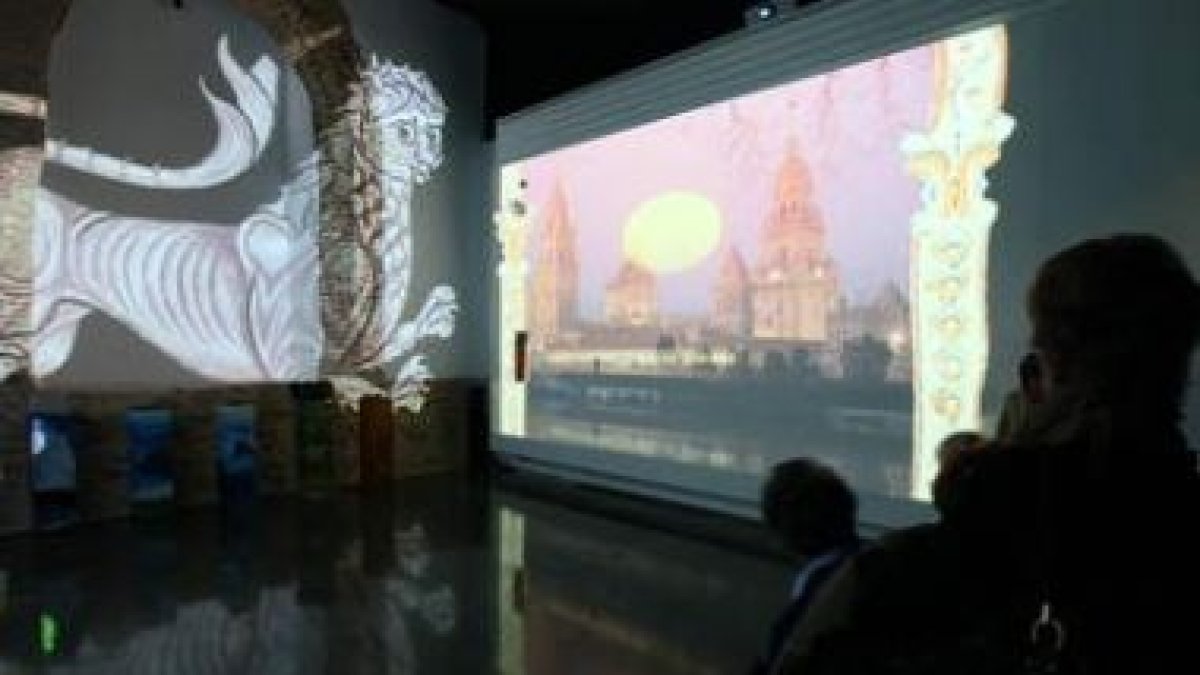 Uno de los audiovisuales sobre el Reino de León que se muestran en este nuevo espacio cultural.