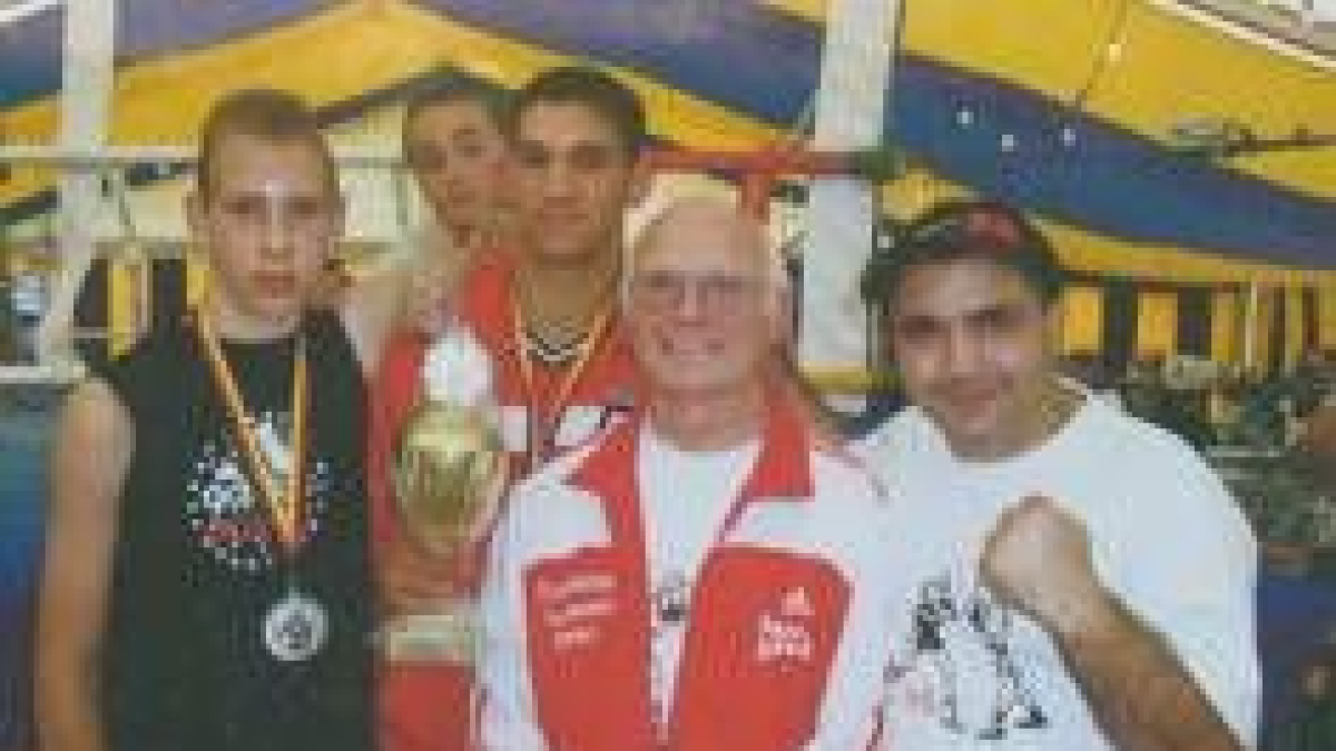 El técnico leonés, Eugenio Gómez, a la derecha junto al técnico alemán que fue su entrenador