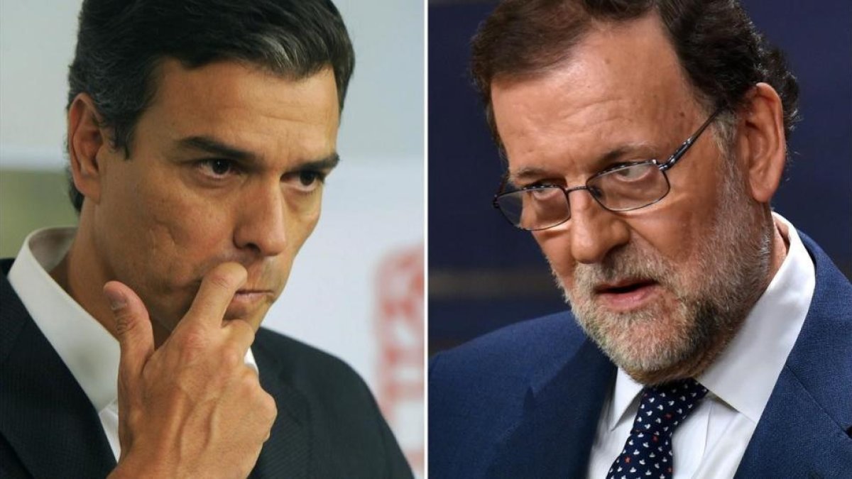 Pedro Sánchez y Mariano Rajoy.