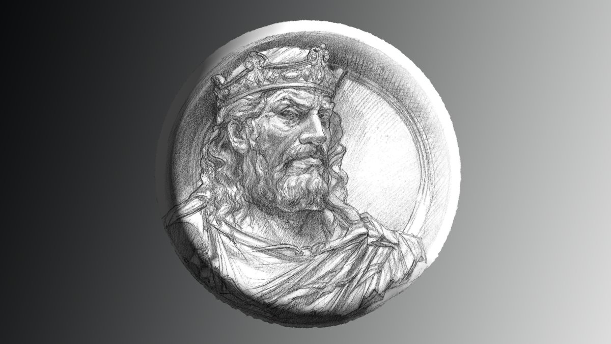 El boceto del medallón de Alfonso IX para la plaza Mayor de Salamanca. DL