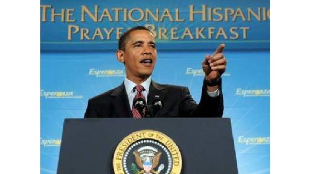 Obama, en el Desayuno de Oración Nacional Hispano.