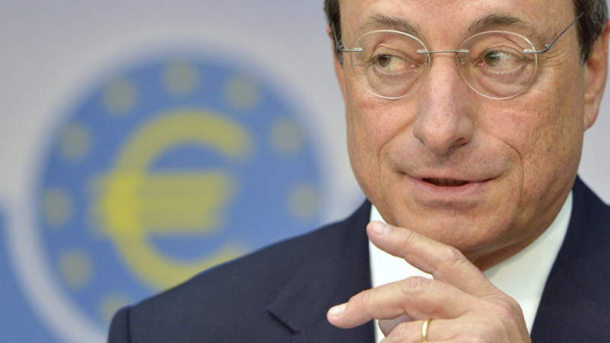 El presidente del Banco Central Europeo, Mario Draghi, en una rueda de prensa en Alemania.