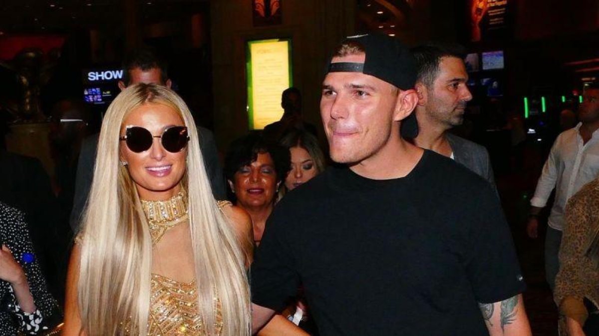 Paris Hilton y Chris Zulka en Las Vegas.