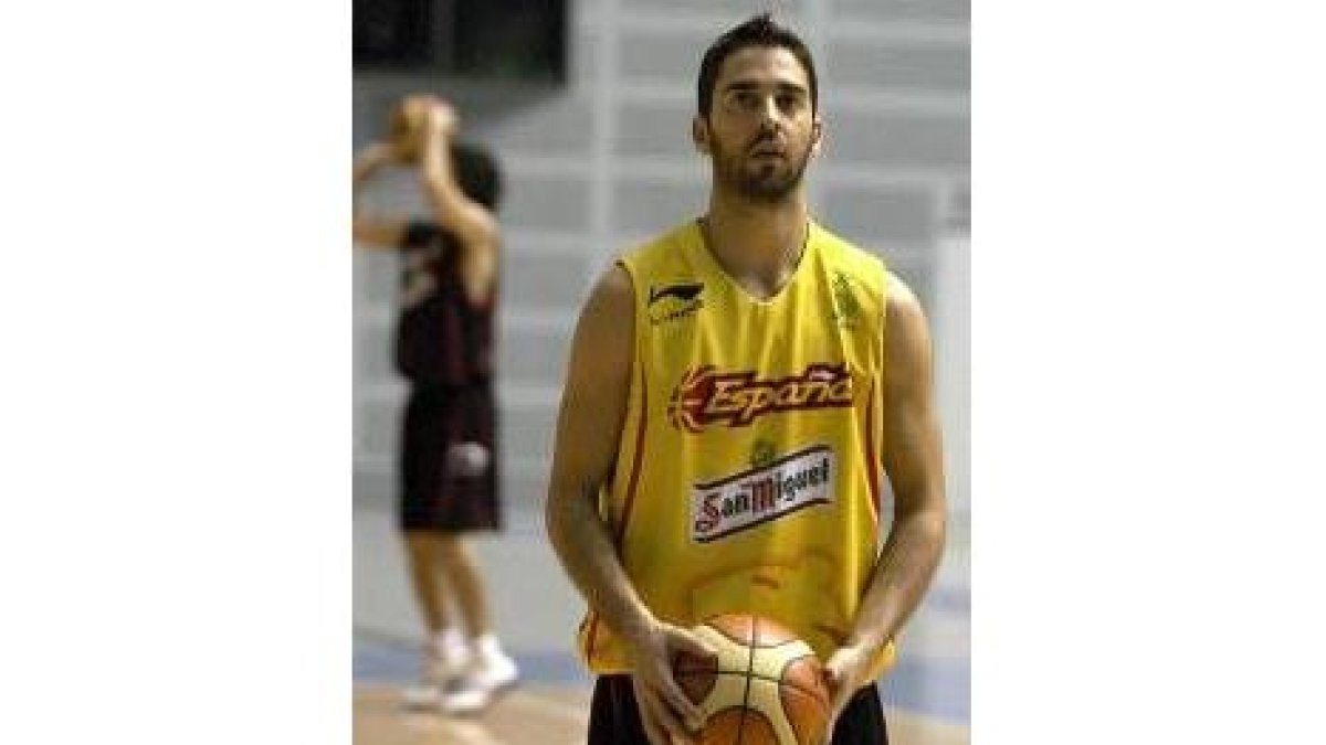 Navarro, en un entrenamiento de la selección española