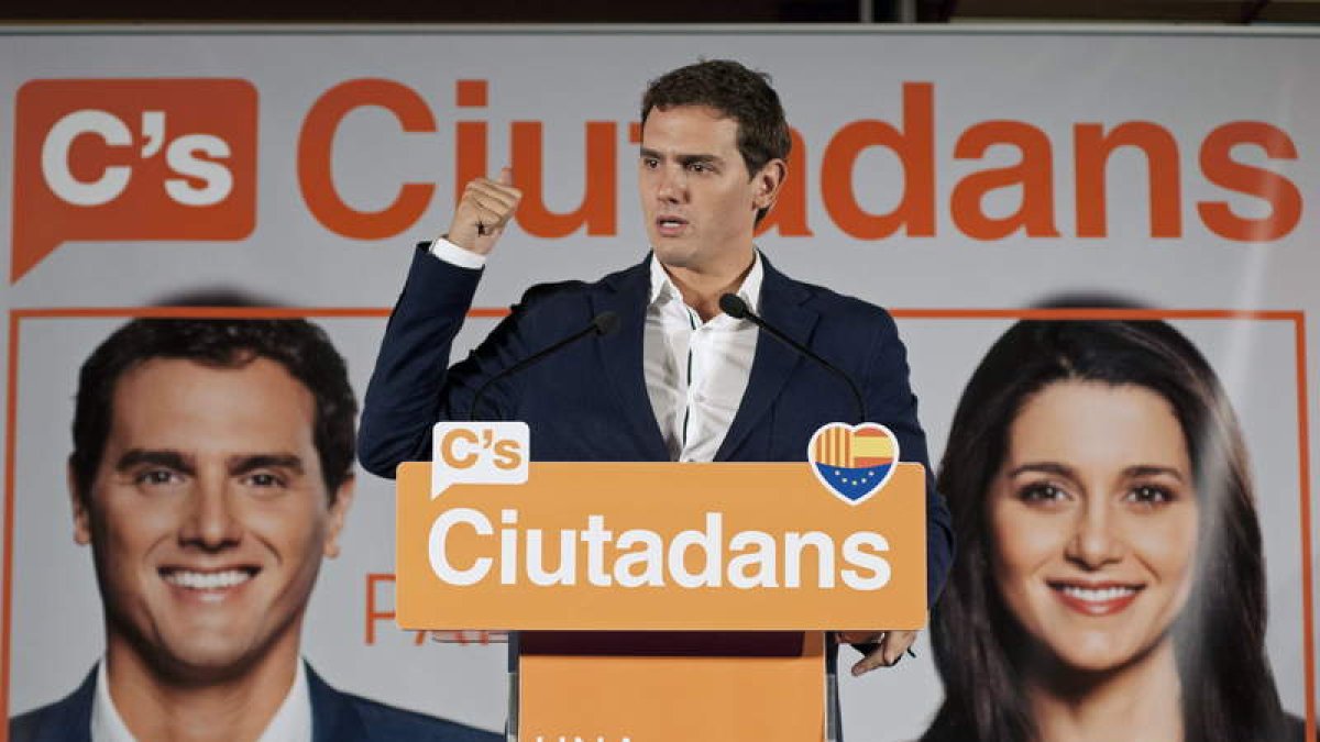 Rivera, en el acto celebrado ayer en Gerona.
