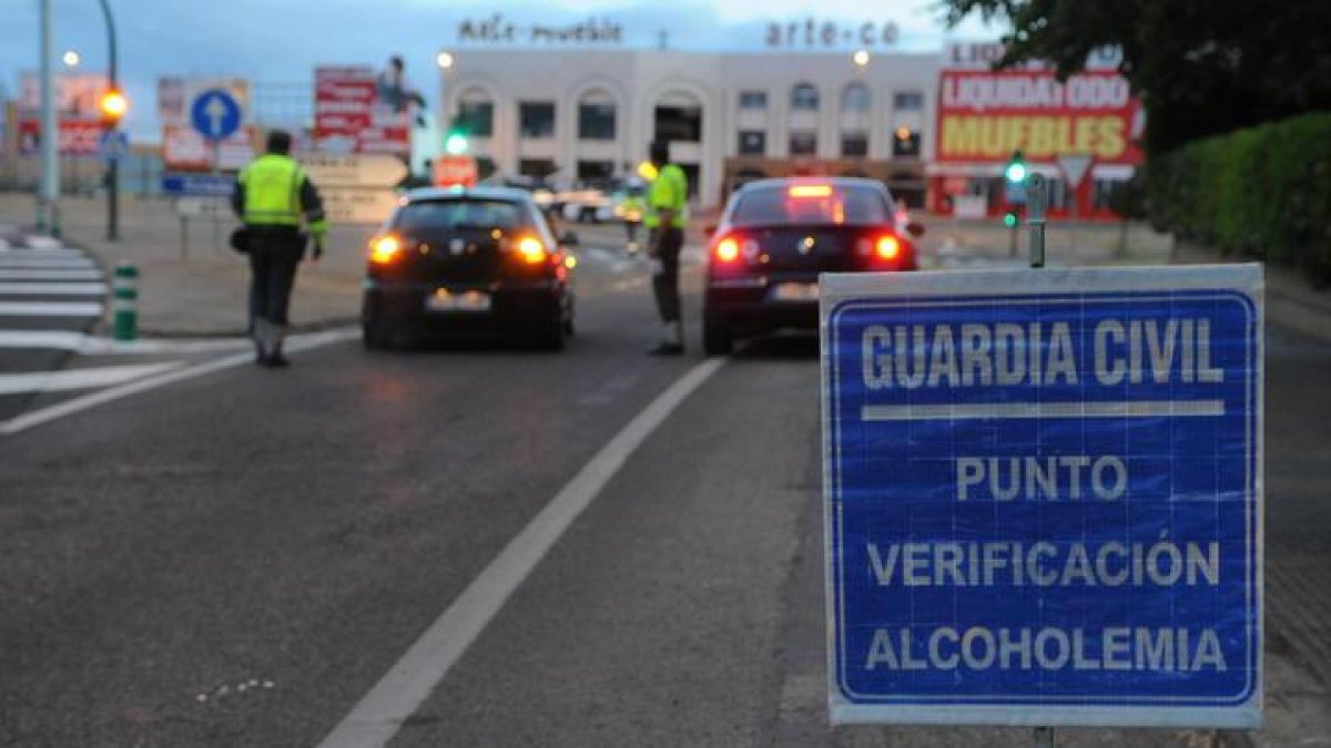 Control de alcoholemia realizado por la Guardia Civil.
