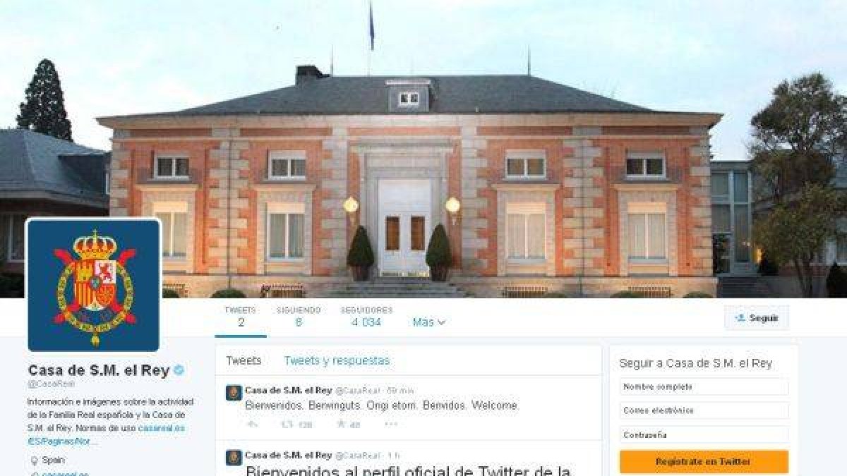 Imagen de la página de Twitter de @CasaReal.