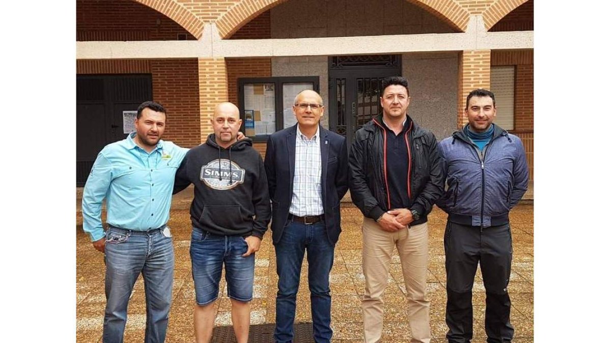 Francisco Javier Álvarez con Callejo, Castro, Barrientos y Mazuelas. DL