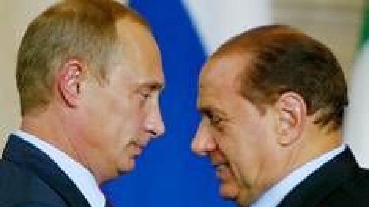 Putin y Berlusconi durante la reunión celebrada en Roma