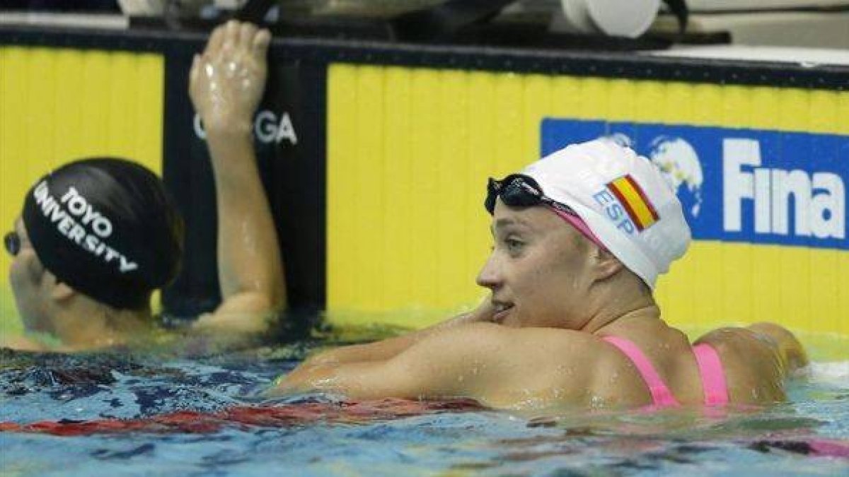 Belmonte sonríe tras su victoria en la prueba de Tokio.