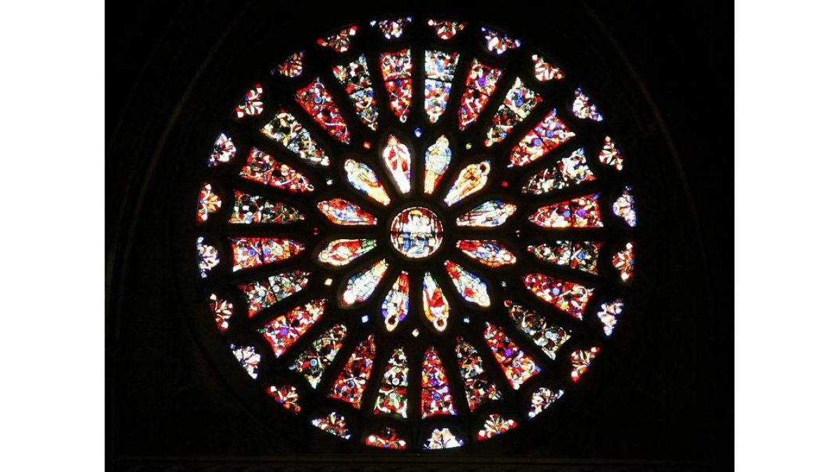 El rosetón de la Catedral, que va a ser restaurado.