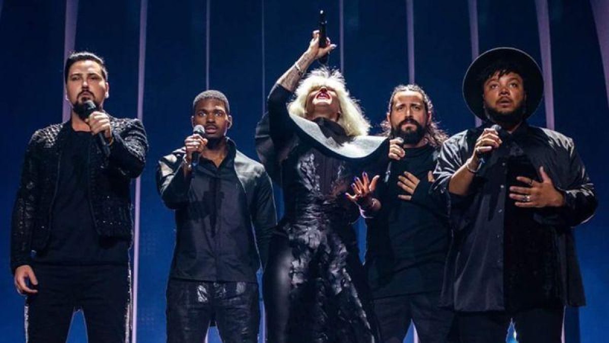 El grupo Equinox en Eurovisión 2018.