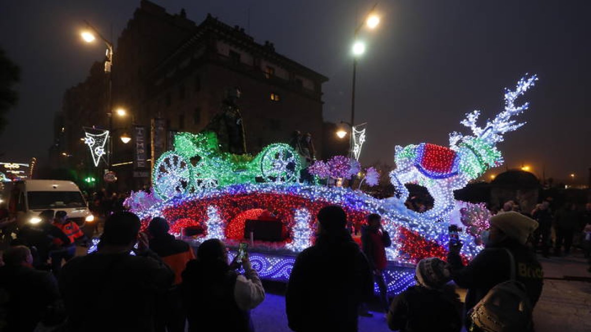 Cabalgata de los Reyes Magos en Ponferrada. LUIS DE LA MATA