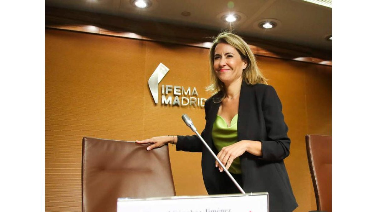 La ministra de Transportes, Raquel Sánchez, ayer. DAVID FERNÁNDEZ