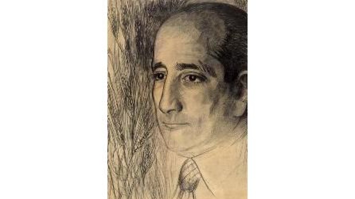 Retrato del literato astorgano Leopoldo Panero