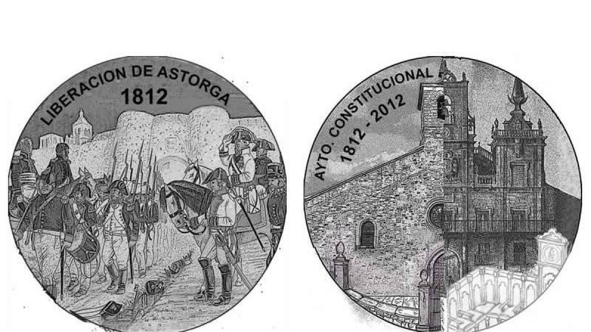 Las dos caras de la medalla conmemorativa del Bicentenario.