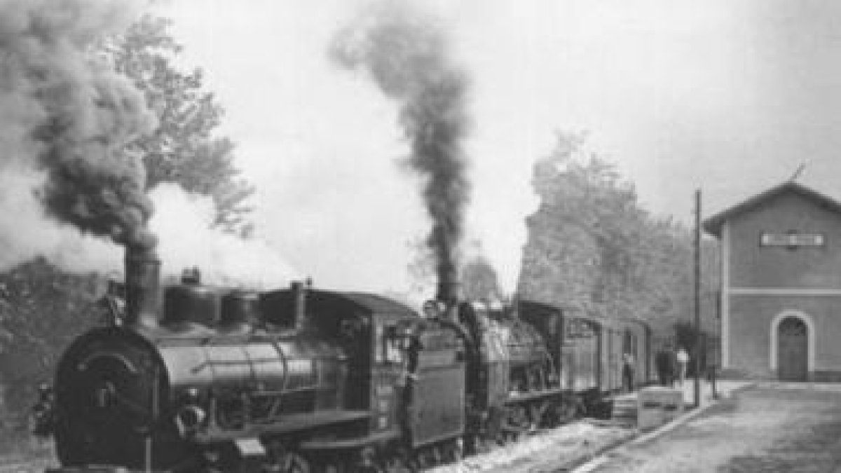 Imagen de archivo del antiguo tren que unía La Robla y Bilbao