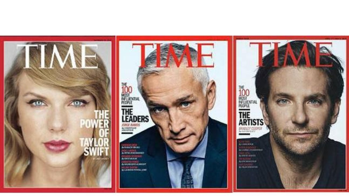 Taylor Swift, Jorge Ramos y Bradley Cooper, portadas de 'Time'.
