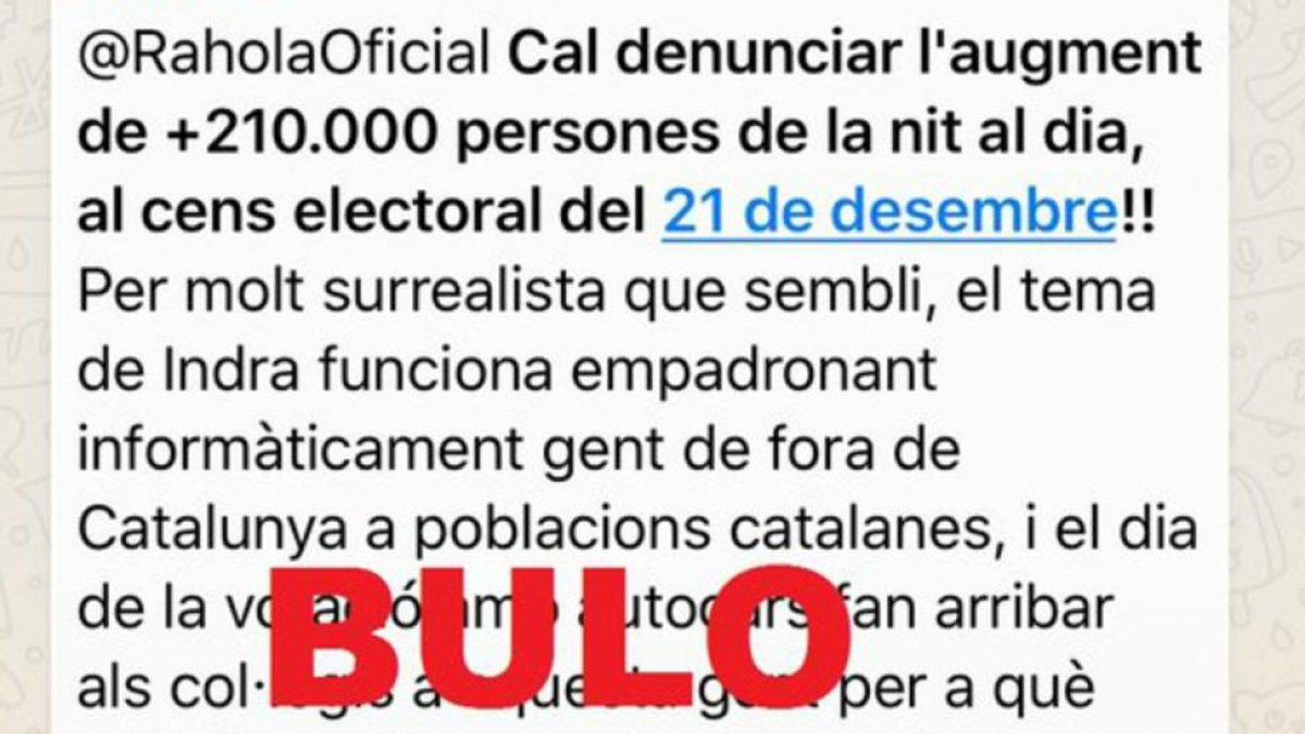 Imagen del supuesto mensaje escrito por Pilar Rahola, que ha resultado ser falso