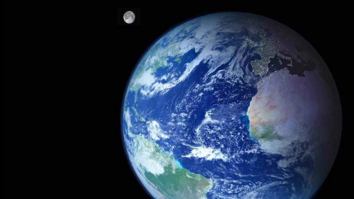 La corteza terrestre no deja de moverse. Foto de la Tierra vista desde el espacio. DL