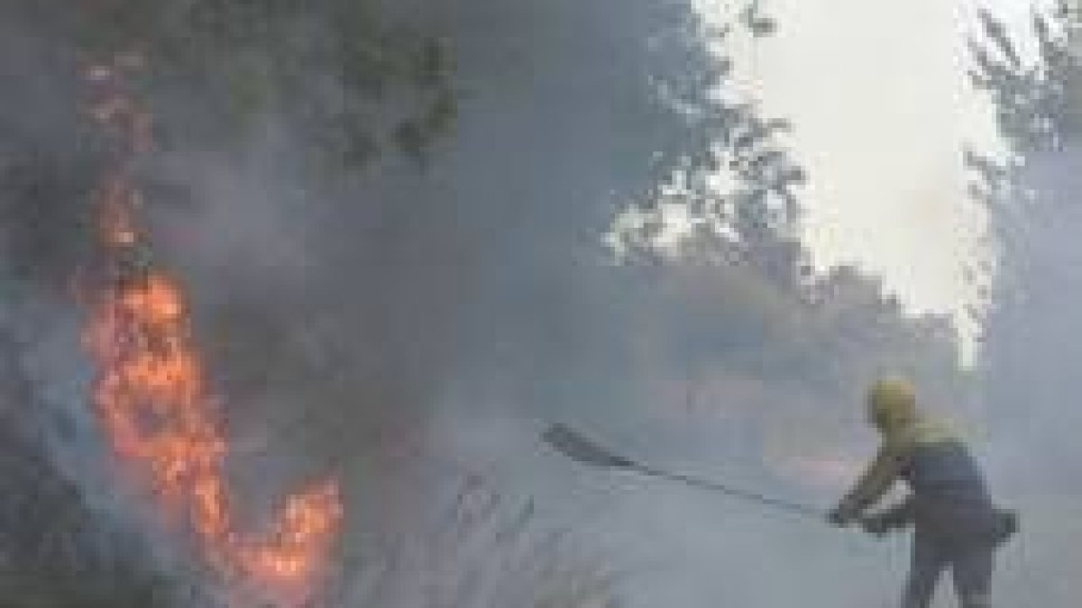 Incendio en el monte Pajariel, en una imagen de archivo