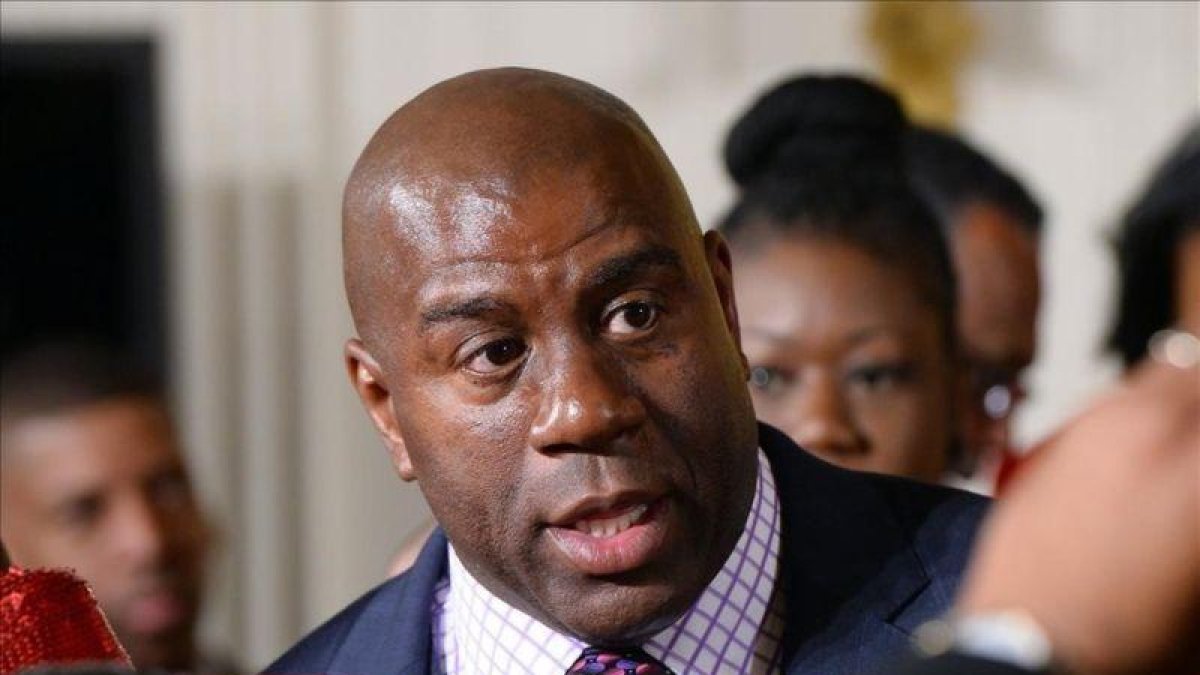 Magic Johnson, en una visita reciente a la Casa Blanca