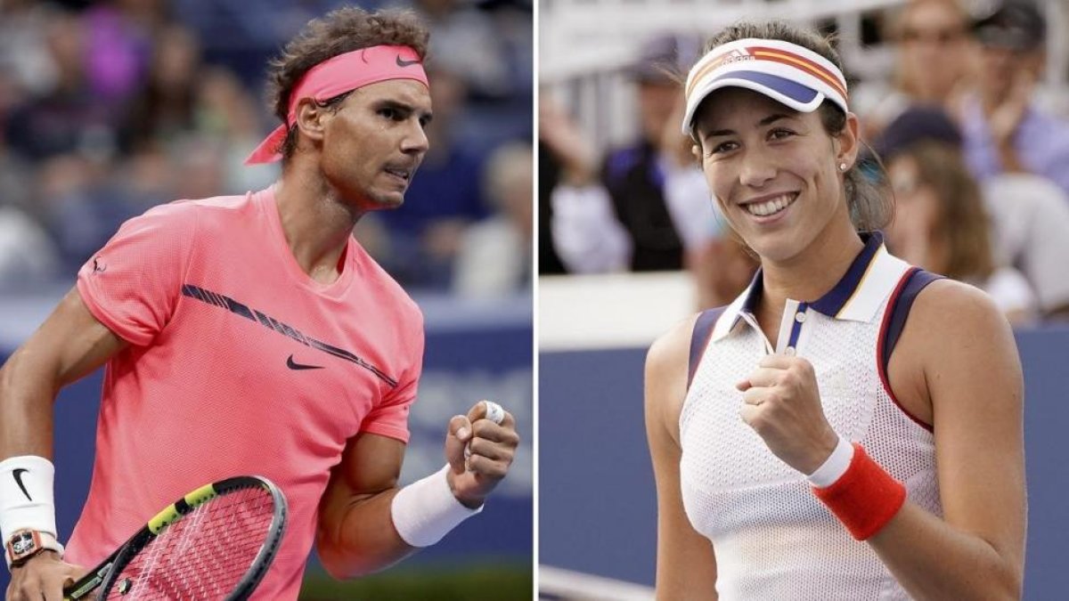 Rafael Nadal y Garbiñe Muguruza