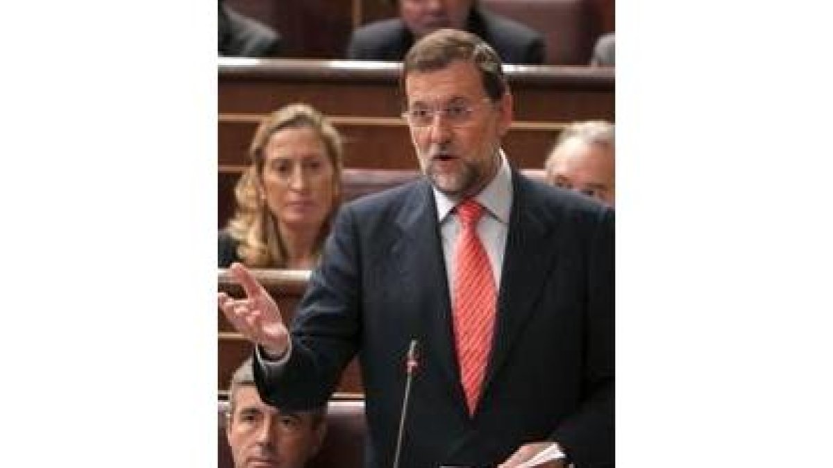 Mariano Rajoy, ayer durante su intervención en el Congreso