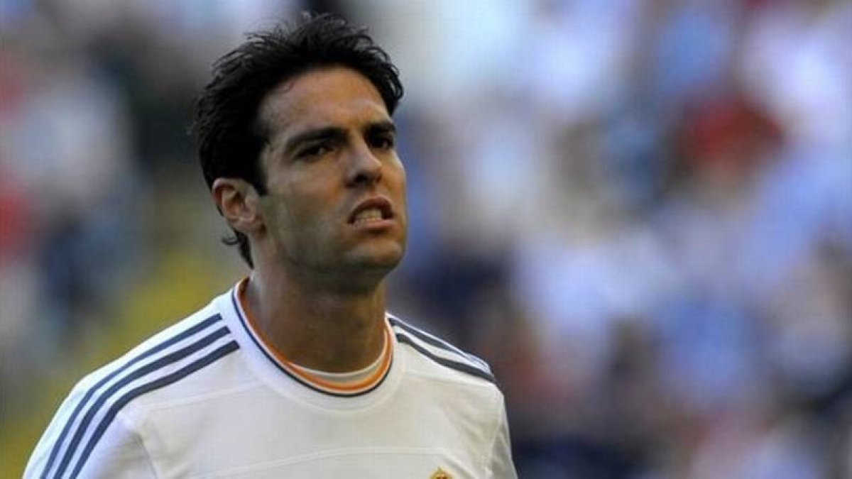Kaká, tras marcar uno de sus dos goles en el Trofeo Teresa Herrera.
