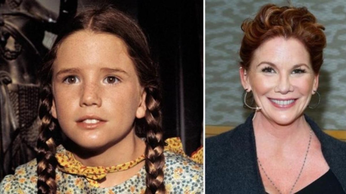 Melissa Gilbert, cuando era la niña que interpretaba a Laura Ingalls en 'La casa de la pradera', y en la actualidad, a los 51 años.