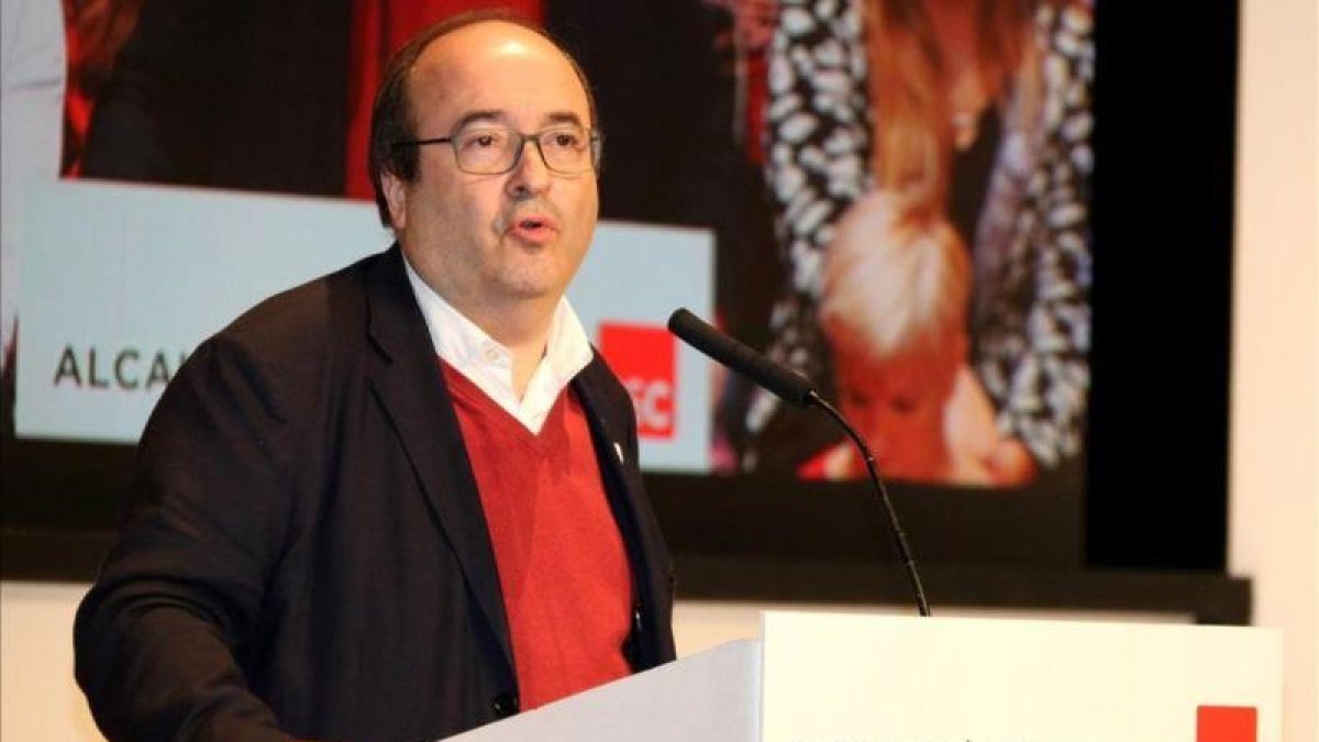 Miquel Iceta, en un acto del PSC en Badalona.