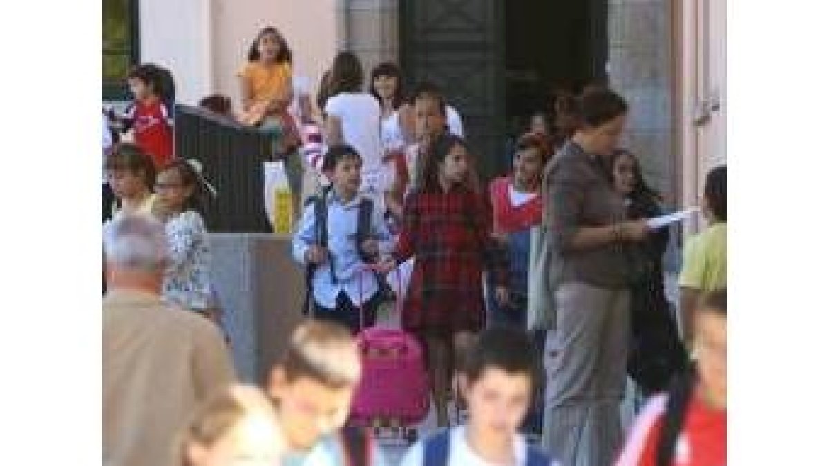 Los alumnos del García Yebra en su primer día de clase