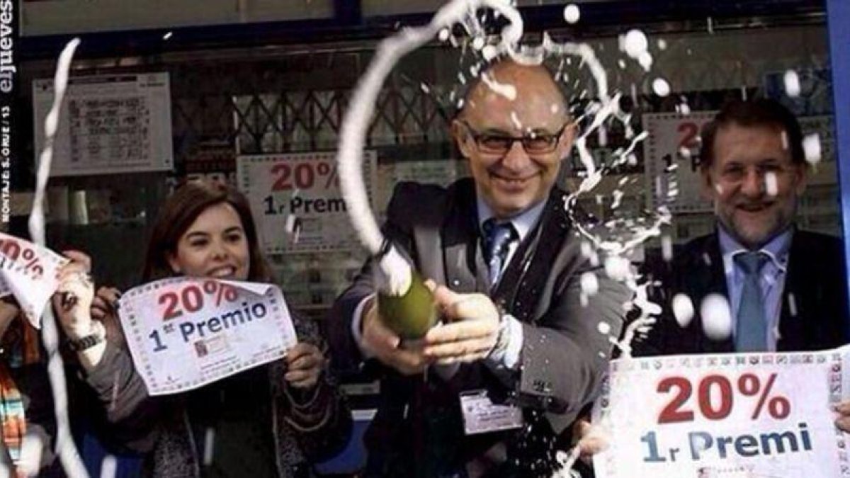 Uno de los 'memes' que más han circulado por Twitter durante el sorteo de la Lotería de Navidad.