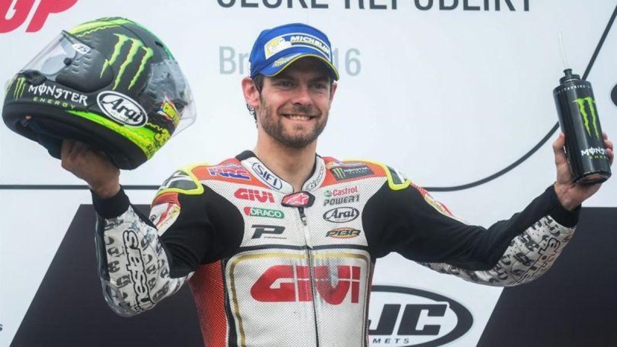 Cal Crutchlow, en lo alto del podio del trazado de Brno.