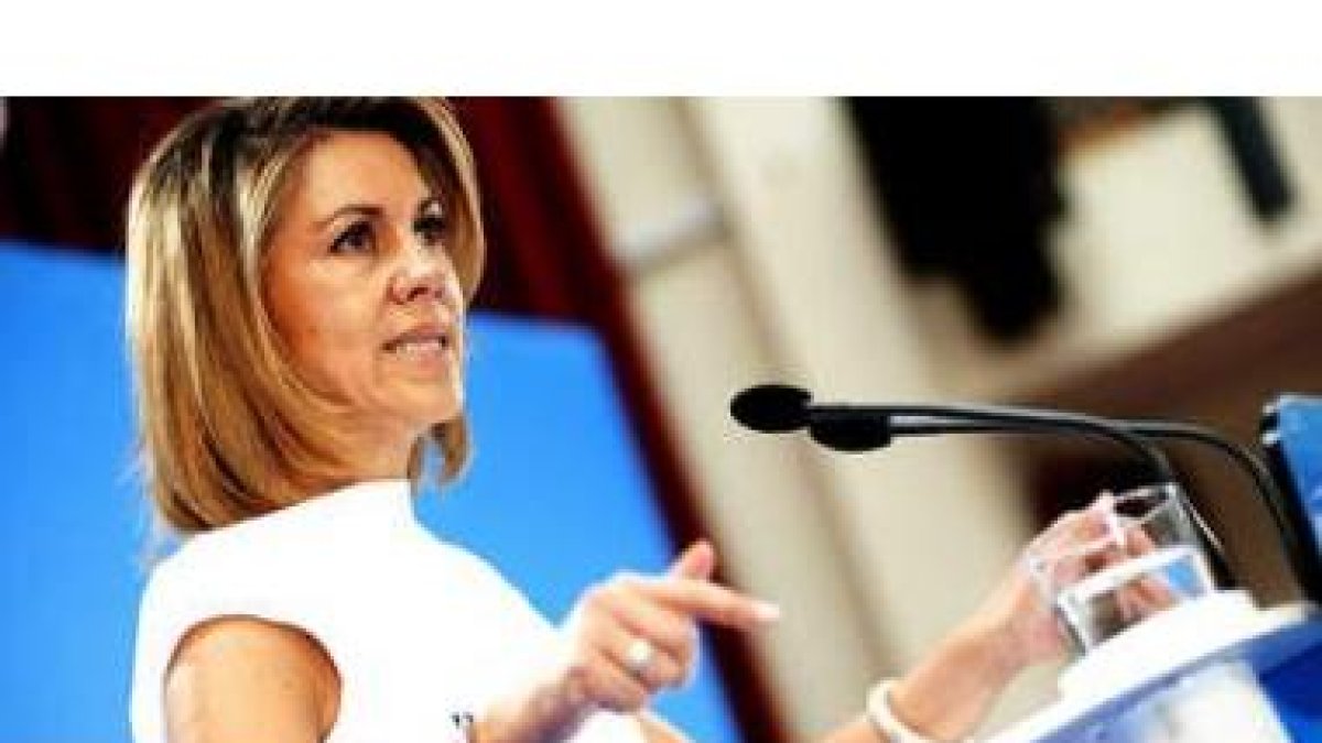Cospedal, durante su intervención en un encuentro con alcaldes del PP.