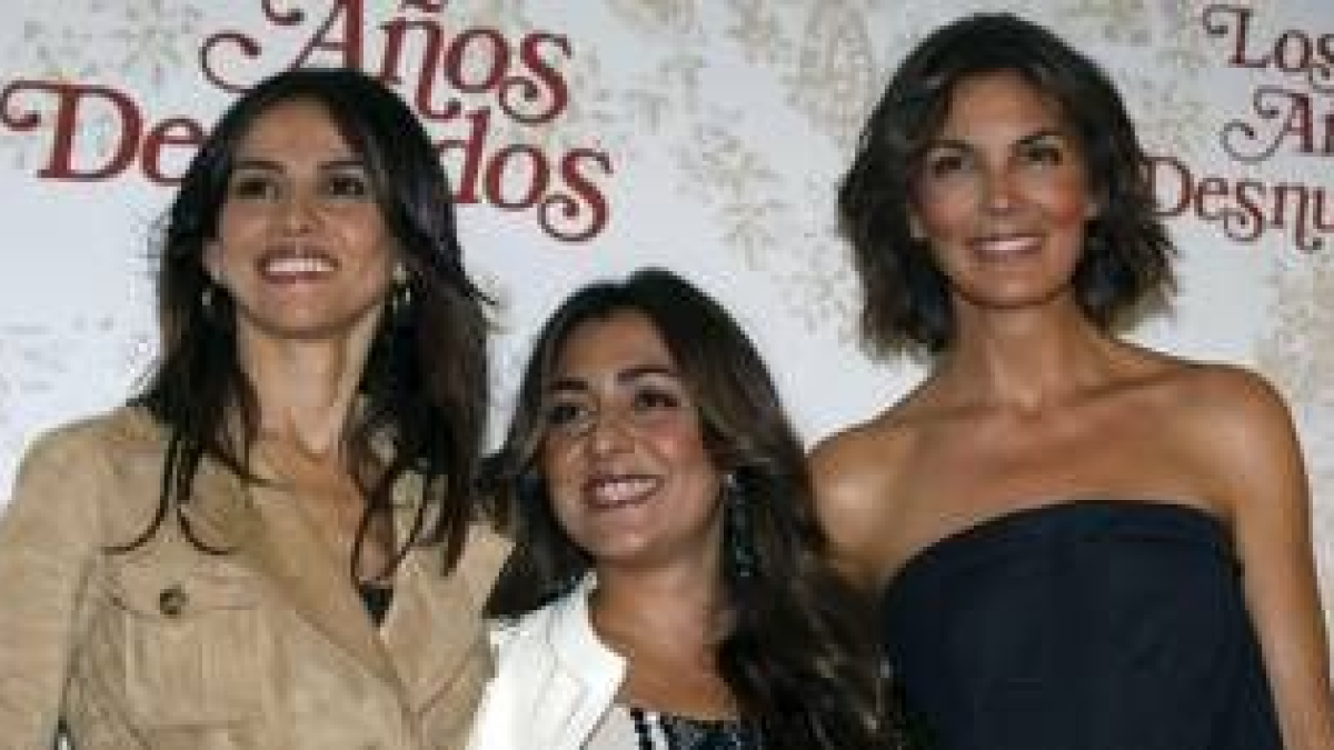 Las actrices Goya Toledo, Candela Peña y Mar Flores  en la presentación de «Los años desnudos»