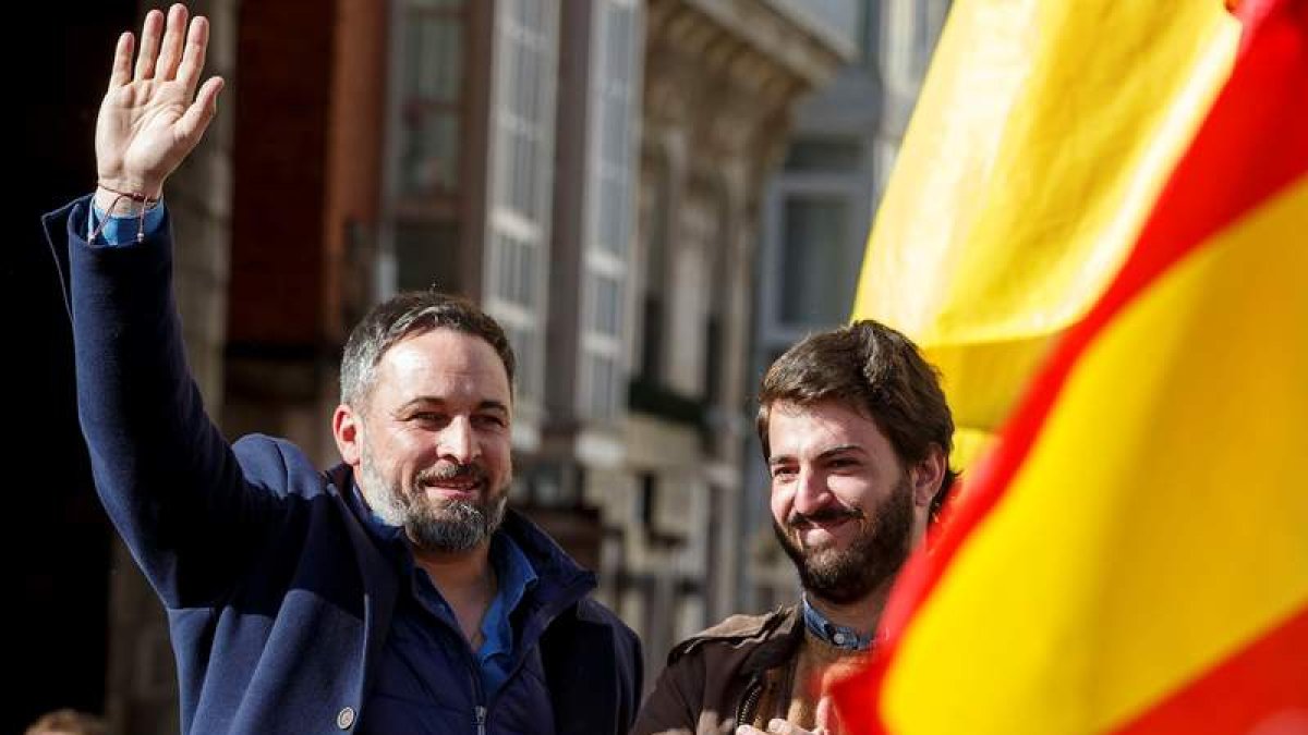 Abascal y Juan García-Gallardo ayer, en Burgos. SANTI OTERO