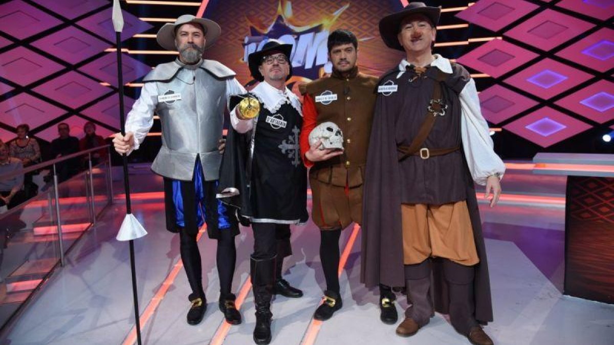 Los componentes del equipo Los Lobos, tal como aparecen el lunes en el concurso  de Antena 3 ¡Boom!.